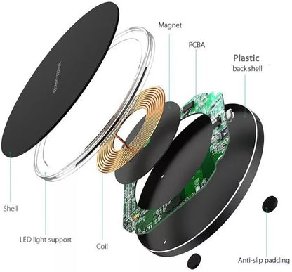 30W Wireless Fast Charger Kabelloses Ladegerät Schnelles Samsung Apple ANDROID