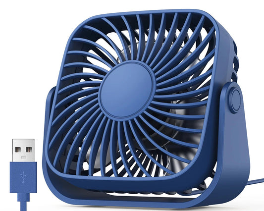 4Inch USB Mini Portable Fan for Camping,3 Speeds Quiet Desk Table Personal Fan,360°Adjustment Standing Fans for Room Home