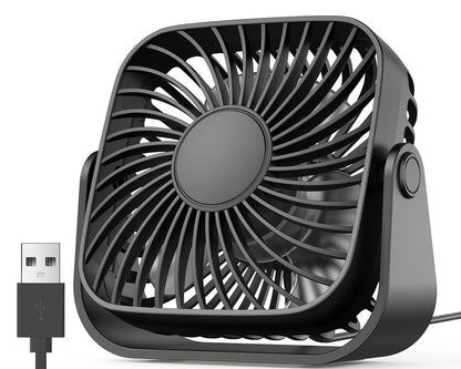 4Inch USB Mini Portable Fan for Camping,3 Speeds Quiet Desk Table Personal Fan,360°Adjustment Standing Fans for Room Home